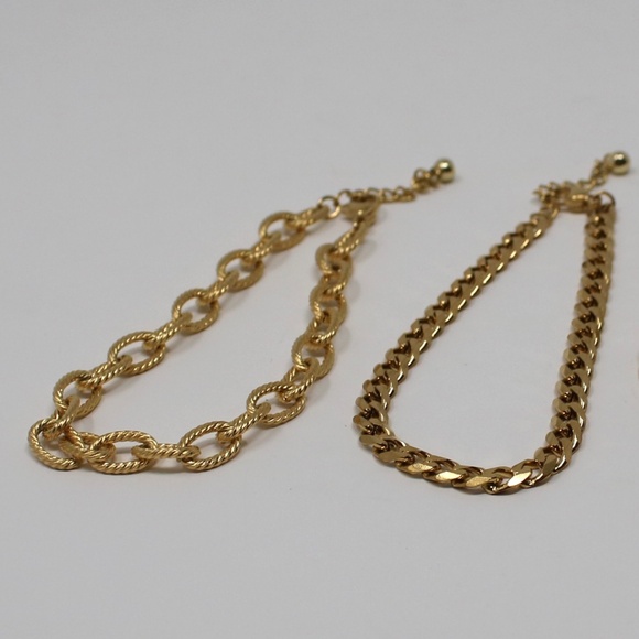 EyeCandy LA Golden Collection 4 Gold Tone Chain Bracelet Luxe Boxed Set - Picture 3 of 6